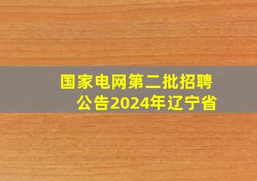 国家电网第二批招聘公告2024年辽宁省