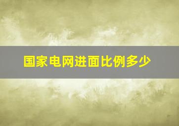 国家电网进面比例多少