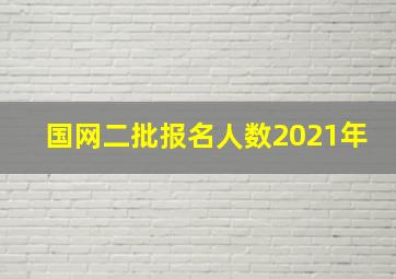 国网二批报名人数2021年