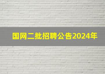 国网二批招聘公告2024年