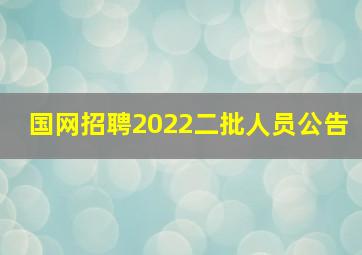 国网招聘2022二批人员公告