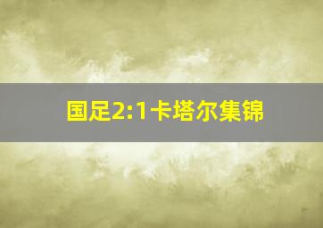 国足2:1卡塔尔集锦