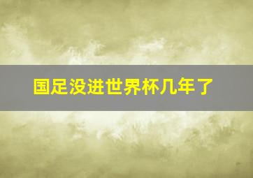 国足没进世界杯几年了