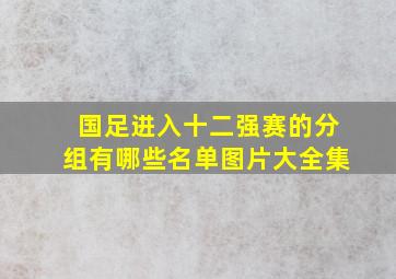 国足进入十二强赛的分组有哪些名单图片大全集