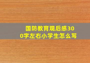 国防教育观后感300字左右小学生怎么写