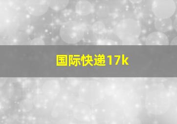 国际快递17k