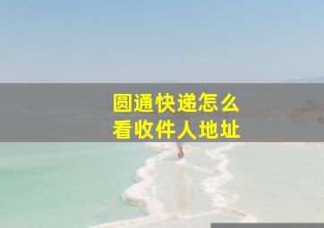 圆通快递怎么看收件人地址