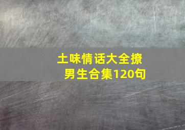 土味情话大全撩男生合集120句