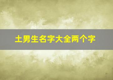 土男生名字大全两个字