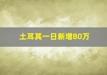 土耳其一日新增80万