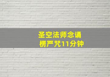 圣空法师念诵楞严咒11分钟