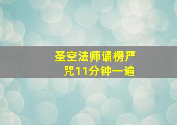 圣空法师诵楞严咒11分钟一遍