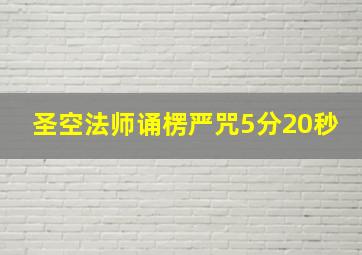 圣空法师诵楞严咒5分20秒