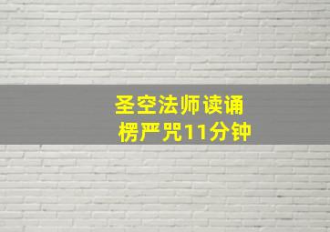 圣空法师读诵楞严咒11分钟