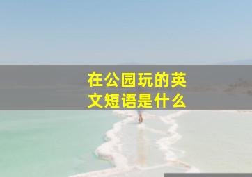 在公园玩的英文短语是什么