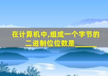 在计算机中,组成一个字节的二进制位位数是______