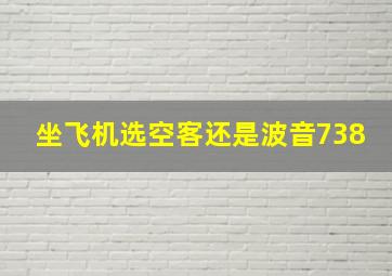 坐飞机选空客还是波音738