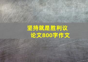 坚持就是胜利议论文800字作文