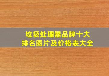 垃圾处理器品牌十大排名图片及价格表大全