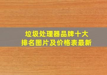 垃圾处理器品牌十大排名图片及价格表最新