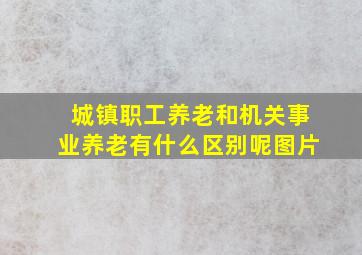 城镇职工养老和机关事业养老有什么区别呢图片