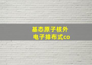 基态原子核外电子排布式co