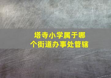 塔寺小学属于哪个街道办事处管辖