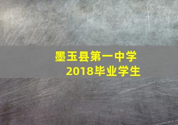 墨玉县第一中学2018毕业学生