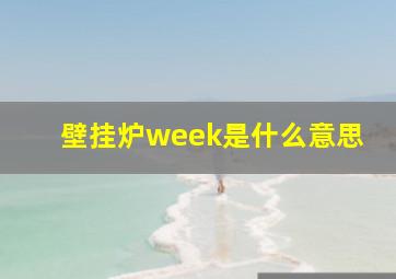 壁挂炉week是什么意思