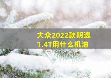 大众2022款朗逸1.4T用什么机油