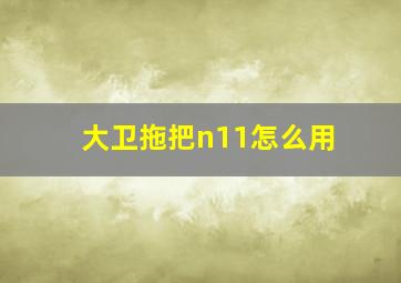 大卫拖把n11怎么用