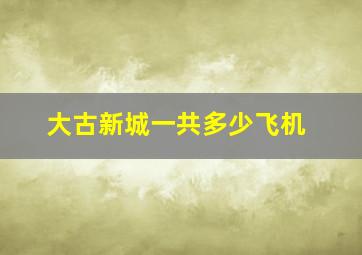 大古新城一共多少飞机