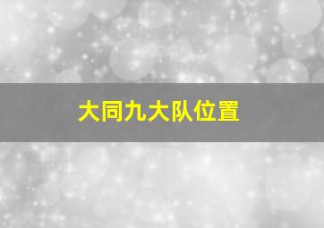 大同九大队位置