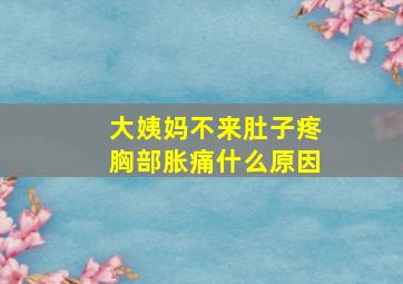 大姨妈不来肚子疼胸部胀痛什么原因