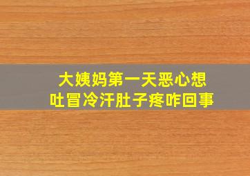 大姨妈第一天恶心想吐冒冷汗肚子疼咋回事