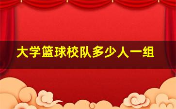 大学篮球校队多少人一组