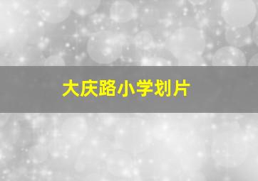 大庆路小学划片