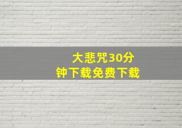 大悲咒30分钟下载免费下载