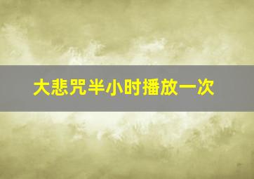 大悲咒半小时播放一次