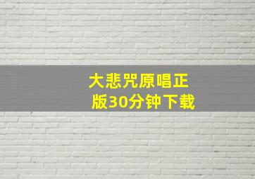 大悲咒原唱正版30分钟下载