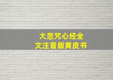 大悲咒心经全文注音版黄皮书