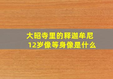 大昭寺里的释迦牟尼12岁像等身像是什么