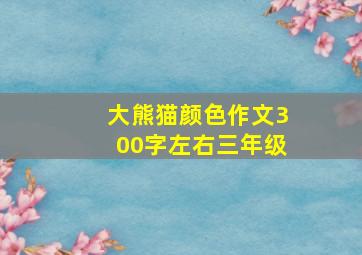 大熊猫颜色作文300字左右三年级