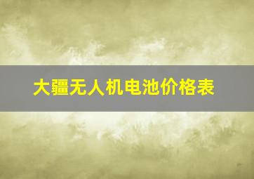 大疆无人机电池价格表