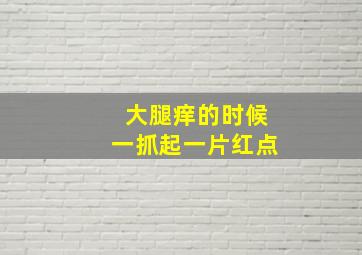 大腿痒的时候一抓起一片红点