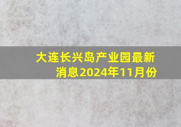 大连长兴岛产业园最新消息2024年11月份