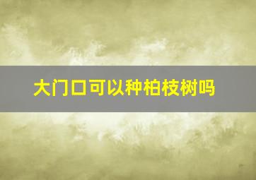 大门口可以种柏枝树吗