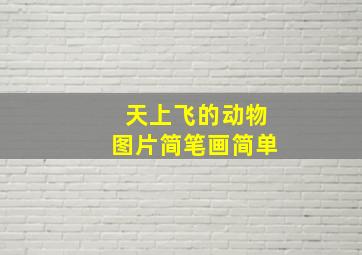 天上飞的动物图片简笔画简单