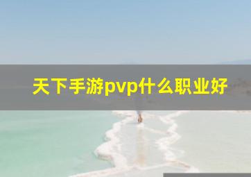 天下手游pvp什么职业好