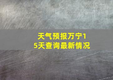 天气预报万宁15天查询最新情况